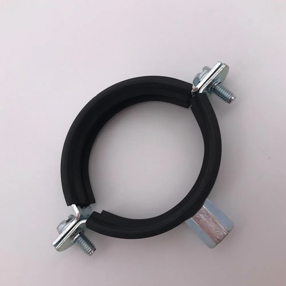Welding Type Pipe Clamps Set M8+10 Two Side Nut With Rubber And Bone