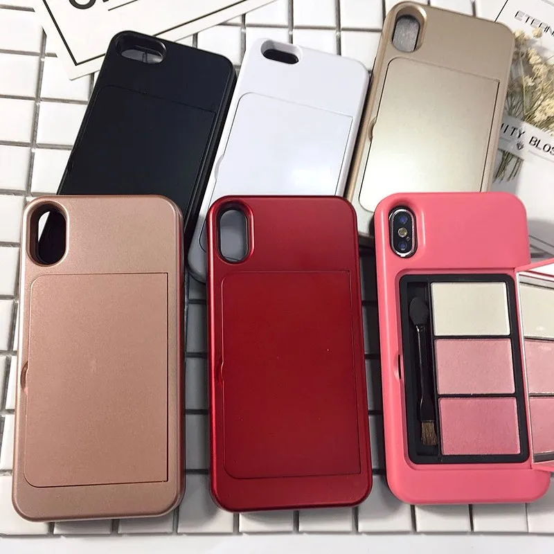 

Fashion Makeup Eyeshadow Palette Blush Mirror Phone Case for iPhone X, N/a