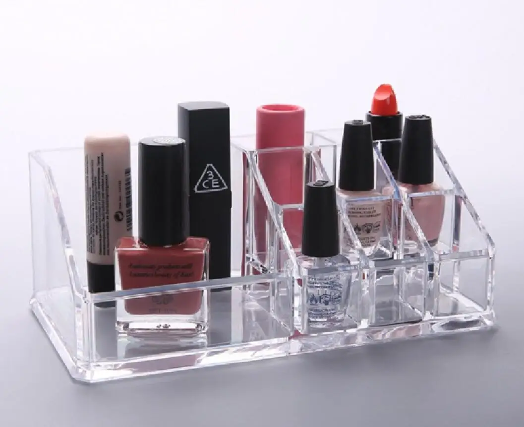 Makeup Organizer Storage Box Women Jewelry Container Crystal Acrylic Cosmetic Storage Holder Clear Display Organizer Box