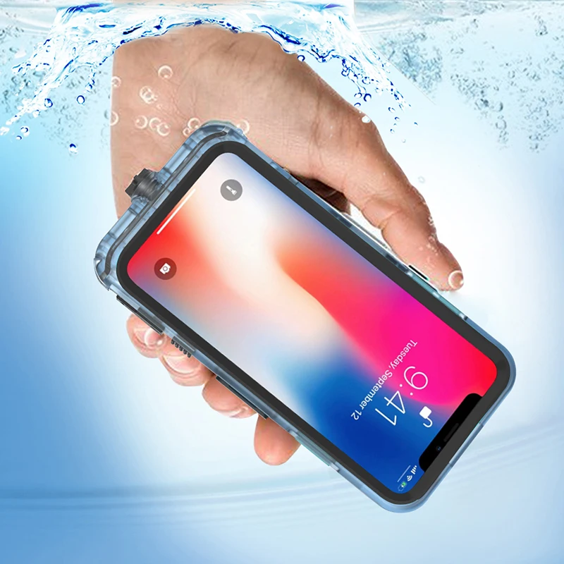 

Mobile phone accessories, waterproof case bag for iphone x, Black&blue&red&green