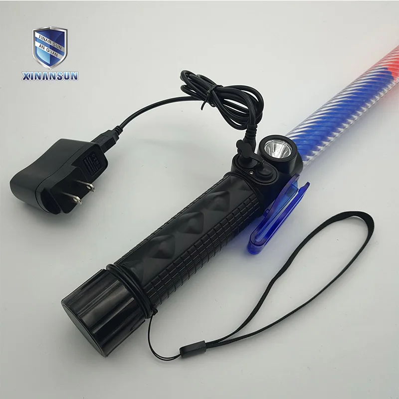 
51cm rechargeable multifunction flashing warning wand with plastic hook 