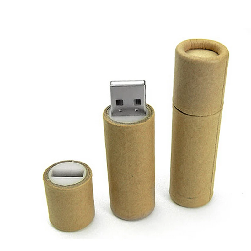 

Waterstickers Paper Tube Cylindrical Shape Usb Thumb Flash Stick