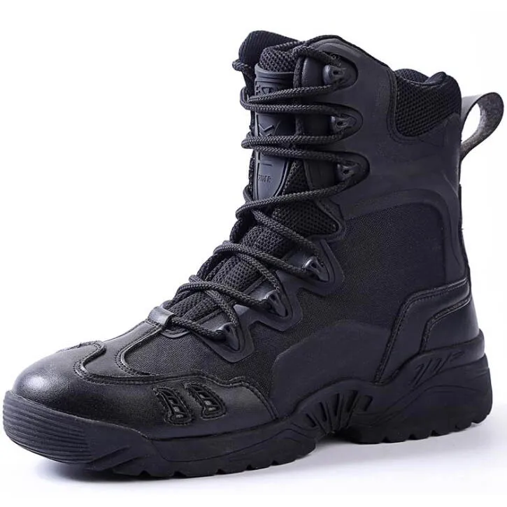 

cz38071a High quality men outdoor hunting shoes military boots genuine leather waterproof winter tactical army boots, Sand/black