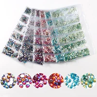 

Cheap Supplier Amazon Aliexpress Nails Decorations Ornaments 6 Stone Much Size Silver Base Nail Crystal Glass Rhinestone