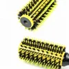 OEM Anti-static Silicone Rolling Barber Multi-temperature High Heat Gold Ceramic Press Comb tourmaline ceramic ionic hair brush