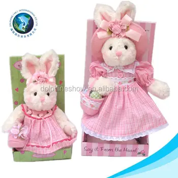 pink rabbit teddy bear