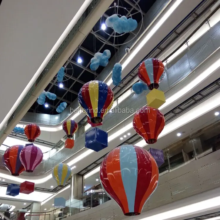 Customized Pu Fabric Hotair Balloon Decor Scene For Shopping Mall Decoration Buy Pu Fabric