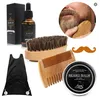 Hot Selling Supply 100% Natural Beard Oil Balm Shampoo Comb Brush Beard Care