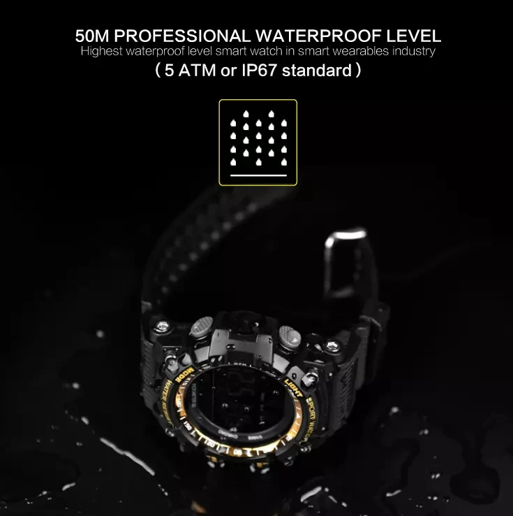 2019 new coming EX16 smart watch 5ATM IP67 Waterproof Smartwatch Pedometer Stopwatch Alarm Clock LONG TIME STANDBY