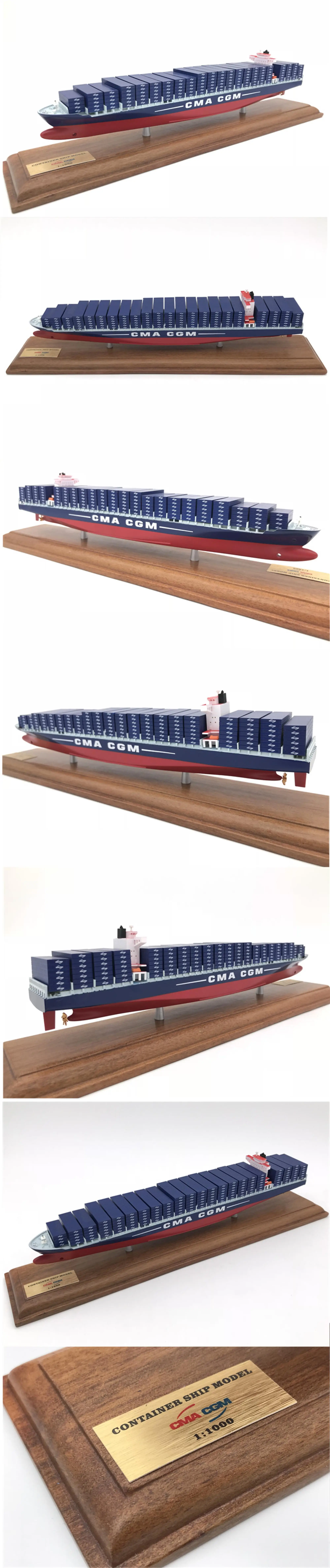 model container ship 1:1000 CMA-CGM container model in ship container ship model