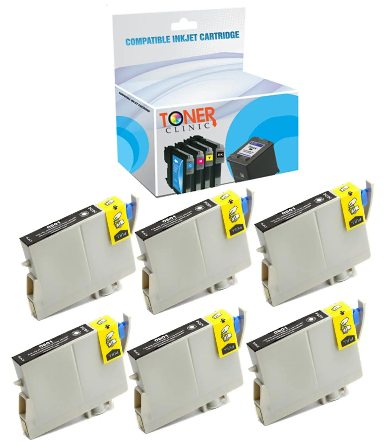 Get Quotations · Toner Clinic ® TC-T0601 6PK 6 Black Remanufactured Inkjet  Cartridge for Epson T060 60
