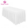 Wholesale Multicolor Polyester Wedding Square Banquet Party Table Cloth Skirt