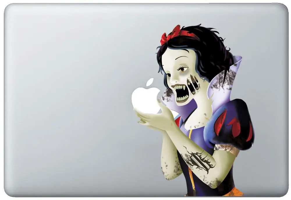 13" Macbook Pro Zombie Snow White Vinyl Decal/Sticker. 