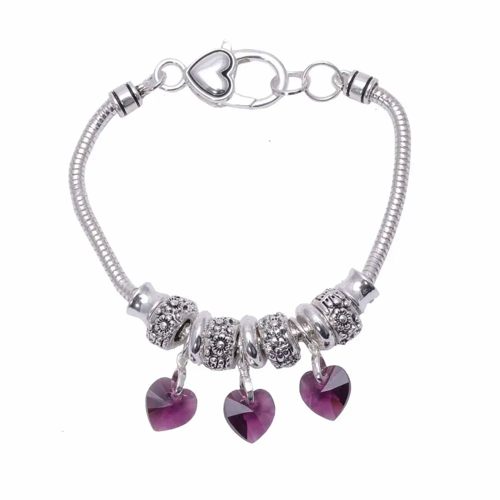 

custom designs silver bracelets beads chain jewelry stones diamond bead austrian charm women crystal bracelet