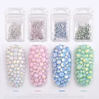 

Mix SS4-SS20 Colorful Crystal Glass Opal Nail Flat Rhinestones For DIY UV Gel 3D Nail Art Decorations