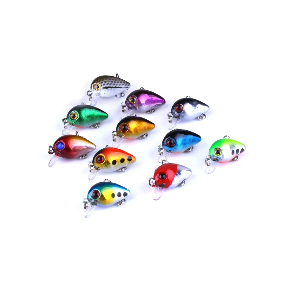 

Hengjia Floating fishing lures mini 3cm 1.5g wobblers hard Crank bait, 11 colors