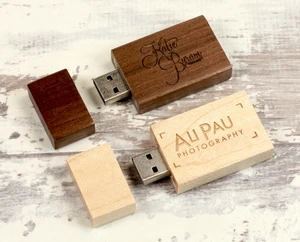 Double Magnet Wooden USB Flash Drive Pendrive Stick with 8GB 16GB 32GB
