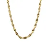 14k Solid Gold Rope Chain Necklace