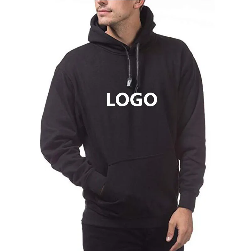 

Custom Logo Street Style Eco Friendly Blank Black Cotton Pullover Hoodies Sweatshirts Men Manufacturer With Pockets, As shown