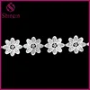 Wholesale beautiful flower shape water-soluble lace white flower lace trim for craft decoration