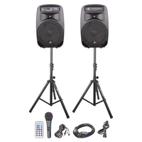 

Portable 15 Inch 2-Way Powered PA DJ equipment professional audio mobile Bluetooth Speaker System box