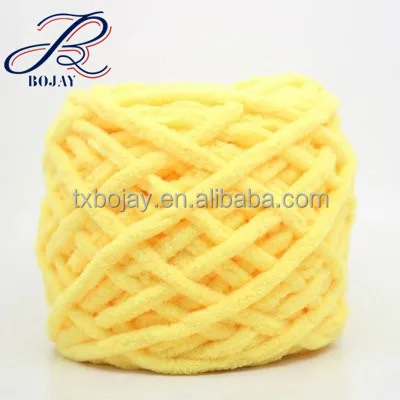 
Factory Wholesale High Quality Chunky Loopy Yarn 100% Polyester Chenille yarn 7mm thickness for Hand Knitting 