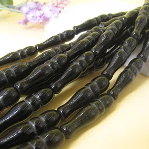 Natural black agate Islamic Arabic prayer beads and rosary accessories