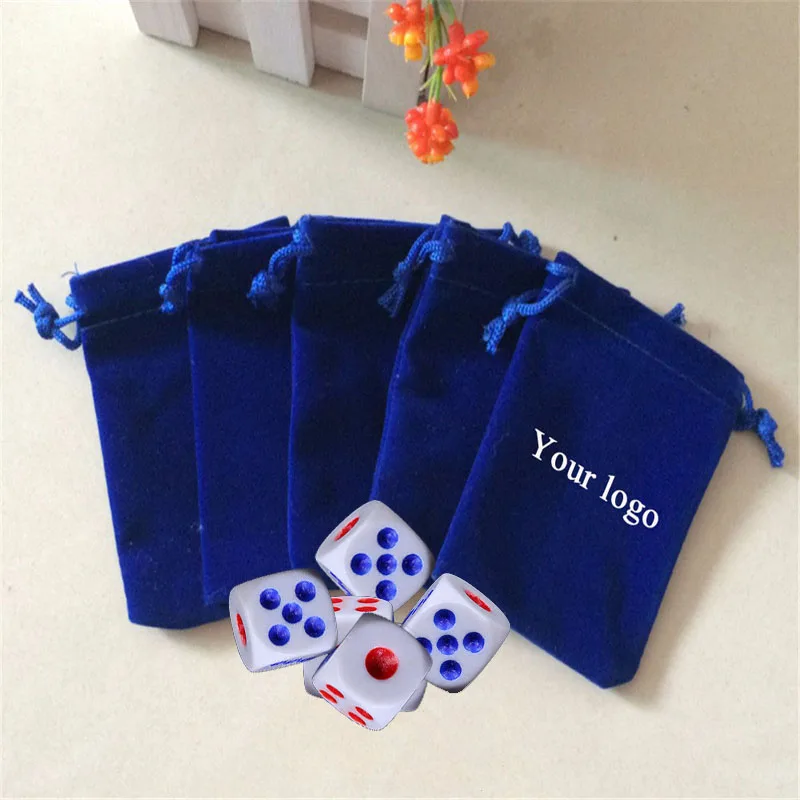Custom Dice Pouch Bag Jewelry Velvet Pouches With Logo Personalized Custom Dice Pouch Bag Jewelry Velvet Pouches With Logo Personalized Drawstring 2018