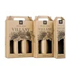 Custom 3 2 1 Bottle Wine Beer Carrier Corrugated Paper Packaging Wine Gift Box