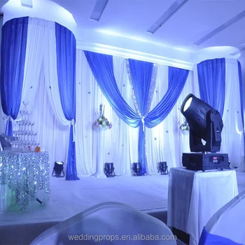 3mx6m Royal Blue Wedding Pipe And Drape Stage Backdrop 3mx6m Royal Blue Wedding Pipe And Drape Stage Backdrop Decoration