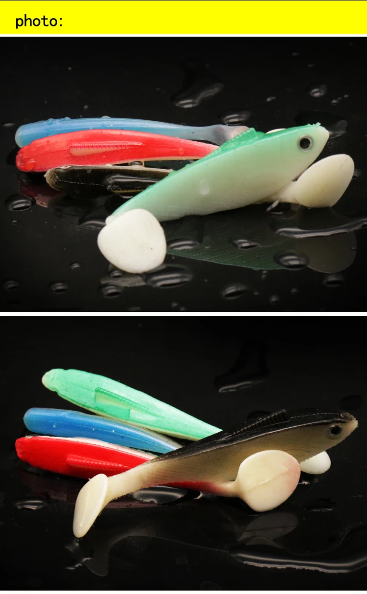 3g/7cm Swimbait Soft Plastic Bass Fishing Lure Shad Worm Artificial