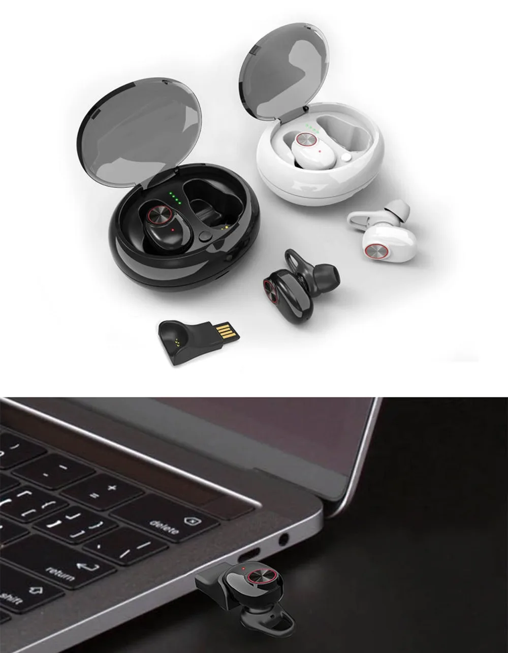Bluetooth Earphone With V5.0+edr Stereo Sound V5 Wireless Earphone