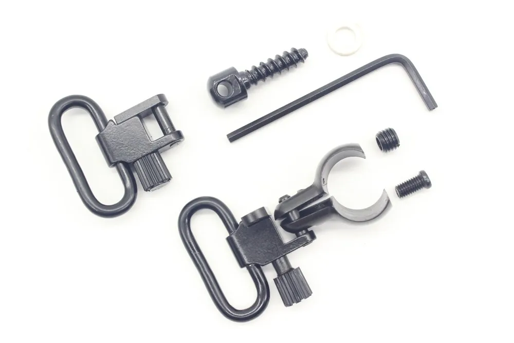 Set 4 Fibbie Sling QD 1.25 Pollici | Attacco Rapido Per Imbracature | Acciaio Con Pulsante