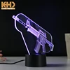 KH-NL027 KING HEIGHT Gun Shape Multicolor Changing LED Boys Indoor Switch Children Night Light with Motion Sensor