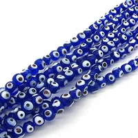 

wholesale lampwork glass 6mm 8mm 10mm 12mm turkish blue evil eye beads for DIY bracelet making