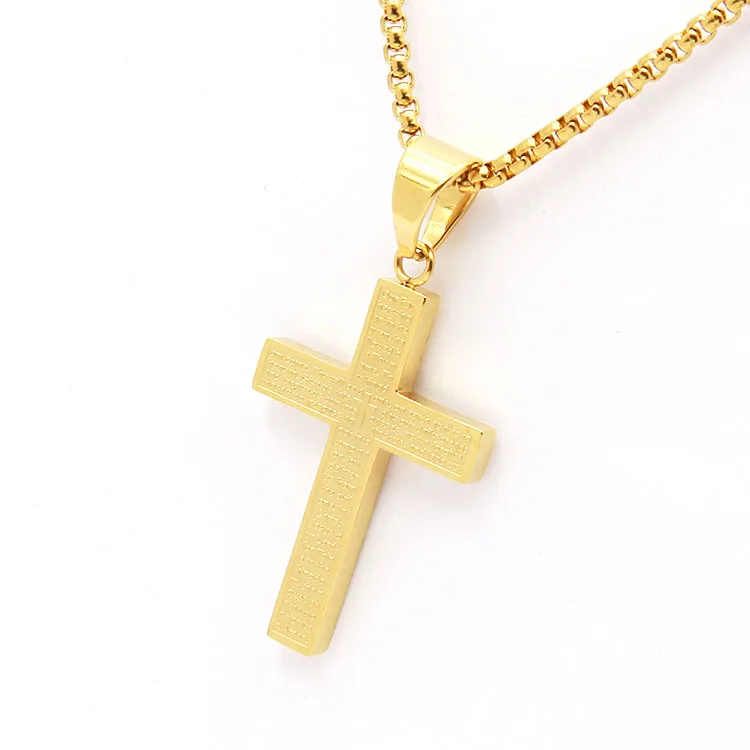 

Factory custom jewelry catholic religious cross pendant, 18k gold;black;silver