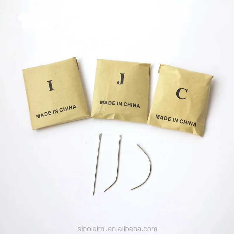 I J C Shape Hair Weaving Thread Sewing Needles Hair Extension