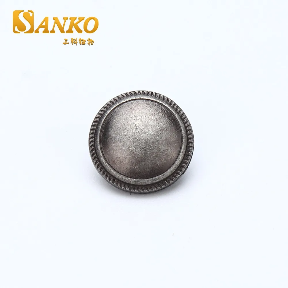 

Hot selling round alloy metal shank button with custom logo, Guide on sample