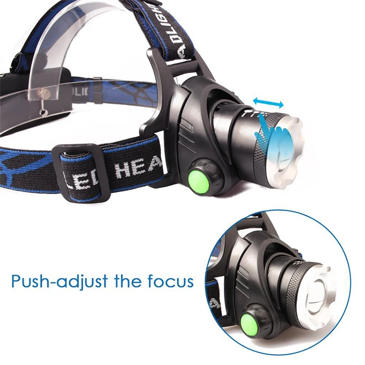 2000LM XM-L T6 LED Headlamp Plastic Head Light Torch 2 X 18650 Battery + Charger