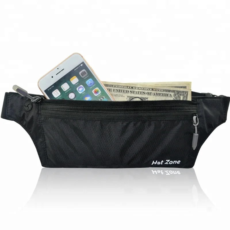 

Fashion Sport RFID Blocking Waterproof Waist Bags Hip Pack Travel Money Belt