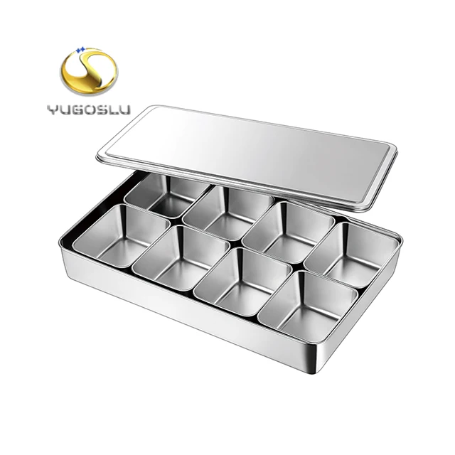 

Seasoning Rack Spice Pots stainless Seasoning Box Storage Container Condiment Jars