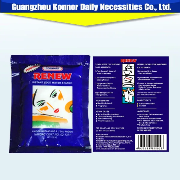 starch powder for ironing clothes