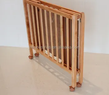 Good Quality Natural Pine Wood Baby Crib