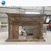 Home decoration natural stone fireplace surround