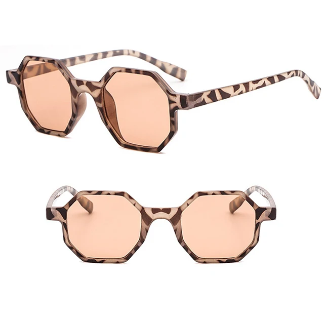 

DLL3273 Polygon Small Fashion Glasses with Metal Hinge