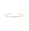 Zooying custom 10k gold plated mini opal blue crystal cuff bracelet for lady