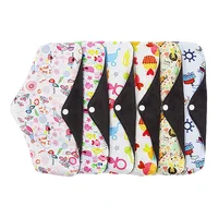 

Stylish design Charcoal bamboo reusable washable sanitary pads napkin