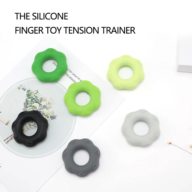 Forearm Exercise Stretcher Silicone Finger Ring Dexterity Hand Grip Exerciser Tools Fitness 