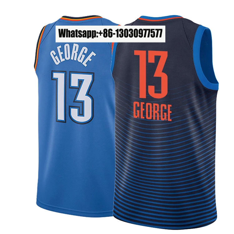 

Customized 2018 Latest Design Basketball Shorts Stitched #13 Paul George Basketball Jersey/ Uniform, N/a
