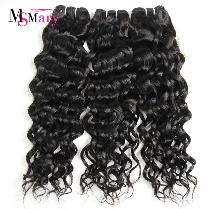 

Ms Mary 100% Human Hair,Remy Indian Water Wave Hair Weave